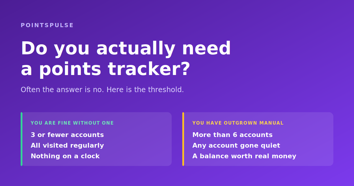 Do You Actually Need a Points Tracker?